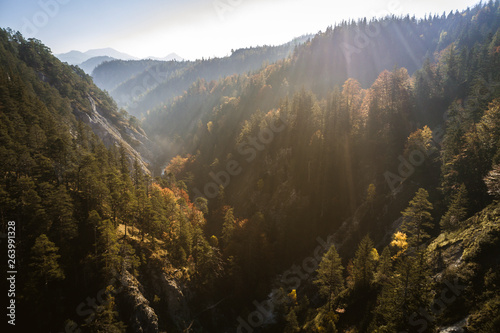 Austria, Lower Austria, Oetschergraeben in the morning sun photo