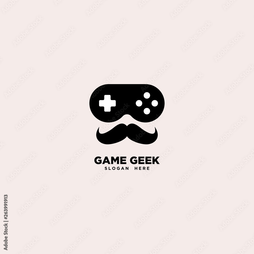 Game Geek logo template, vector illustration - Vector Game Geek logo template, vector illustration - Vector