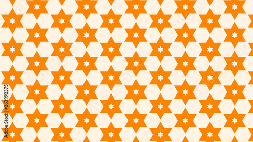 Orange Seamless Star Pattern