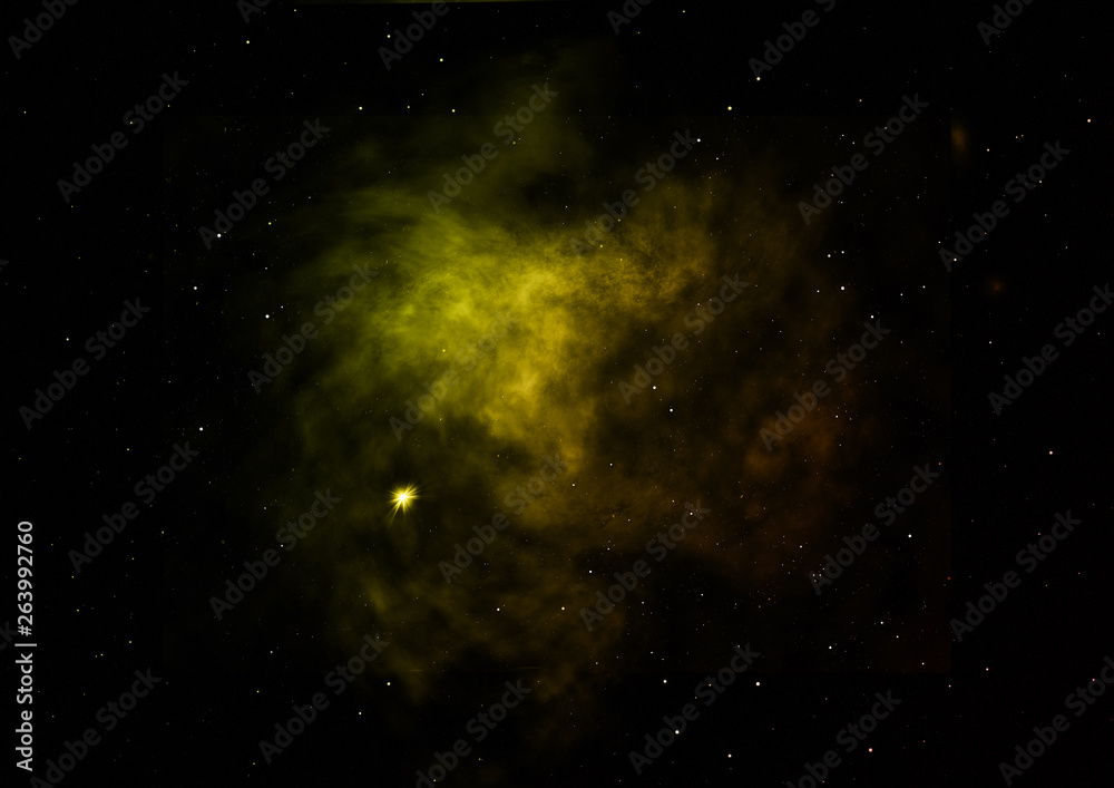 Fototapeta premium Small part of an infinite star field. 3D rendering
