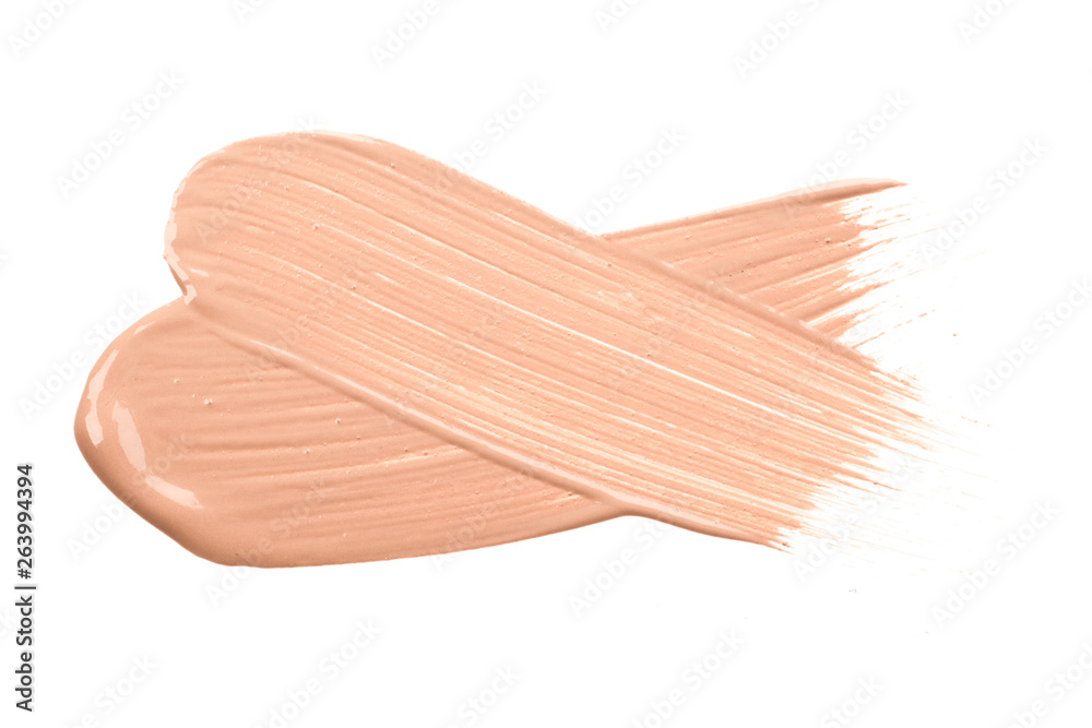 Liquid Foundation Smudge On White Background. Liquid Foundation Smudge On White Background.