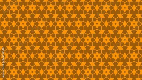 Orange Stars Background Pattern