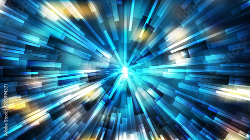 Abstract Blue and Yellow Rays Background Vector