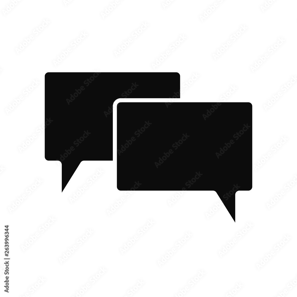 Speech bubbles Icon, flat design style. Chatting, Dialog, Discuss Vector Logo Template Speech bubbles Icon, flat design style. Chatting, Dialog, Discuss Vector Logo Template