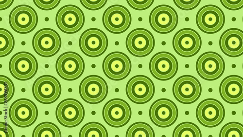Green Concentric Circles Pattern Vector
