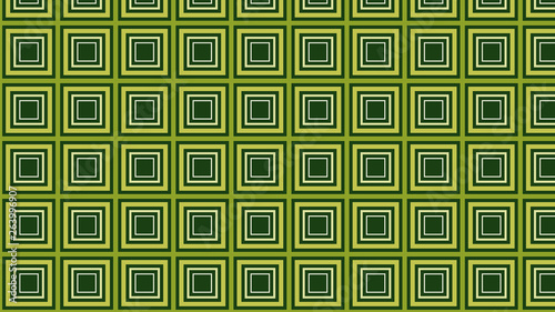 Dark Green Concentric Squares Background Pattern Vector