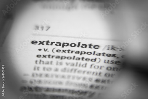 Obraz na plátně Word or phrase extrapolate in a dictionary.