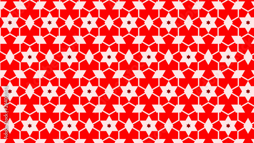 Red Seamless Star Pattern Background Illustrator