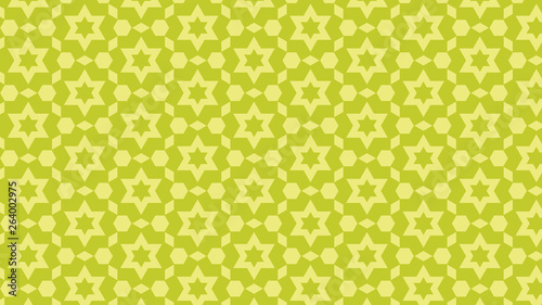 Green Seamless Stars Pattern Background