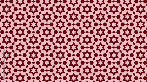 Red Seamless Star Pattern Background Design