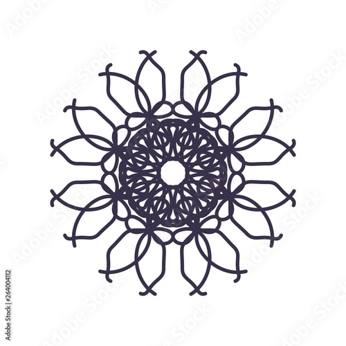 Abstract Mandala Geometry Outline for decoration or tattoo
