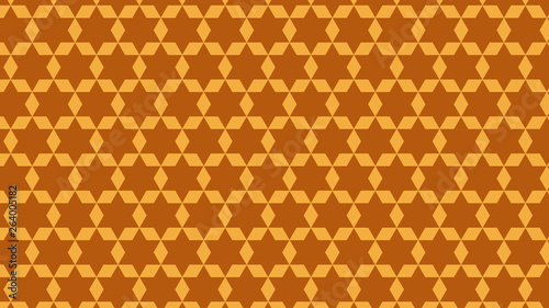 Orange Seamless Stars Pattern