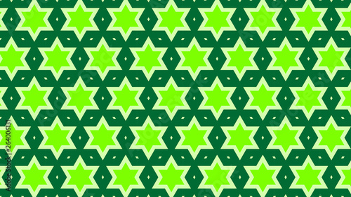 Green Seamless Star Pattern