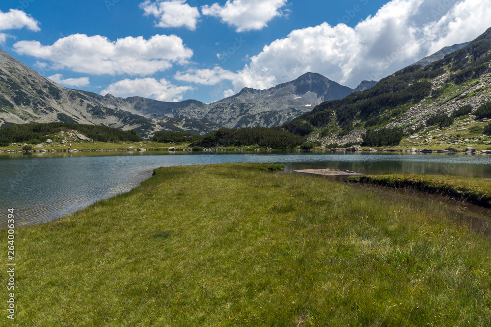 Amazing Summer landscape of Muratovo (Hvoynato) lake at Pirin Mountain, Bulgaria