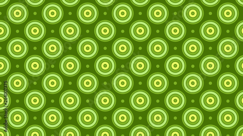 Green Seamless Concentric Circles Pattern Background Design