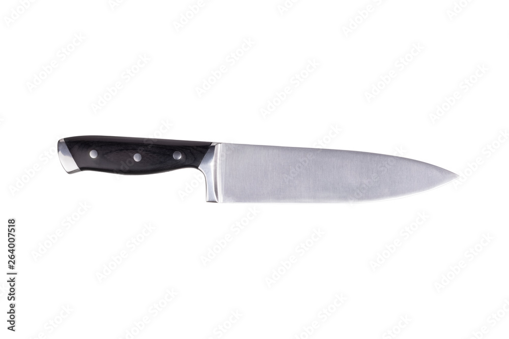 New large kitchen knife isolated on white background New large kitchen knife isolated on white background