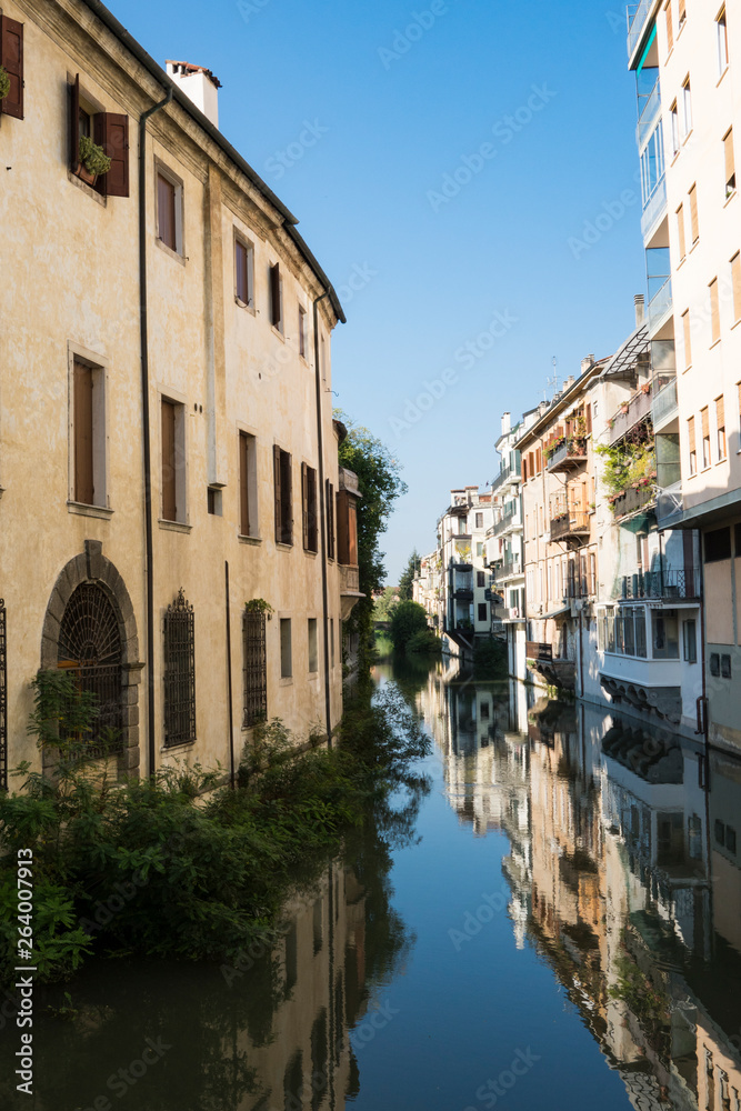 apartments along canal in Padua, Italy