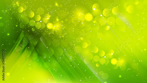 Abstract Lime Green Defocused Lights Background