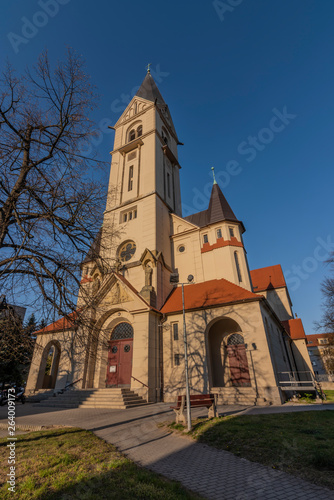 Church of St. Jan Nepomucky in Ceske Budejovice city in south Bohemia