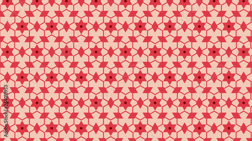 Red Seamless Stars Background Pattern
