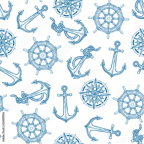 seamless maritime symbols