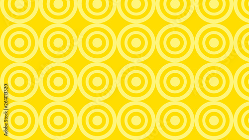Yellow Seamless Concentric Circles Pattern Vector Art