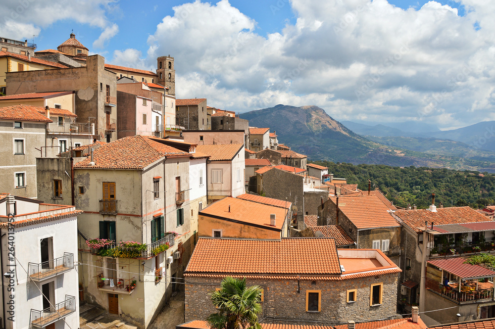 A small town in the mountains of the Calabria region in Italy.