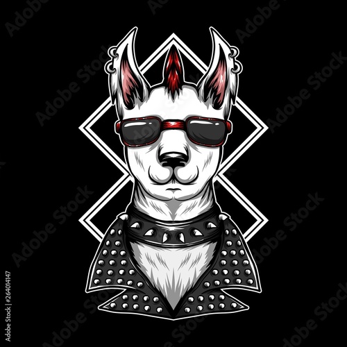llama eyeglasses Vector illustration