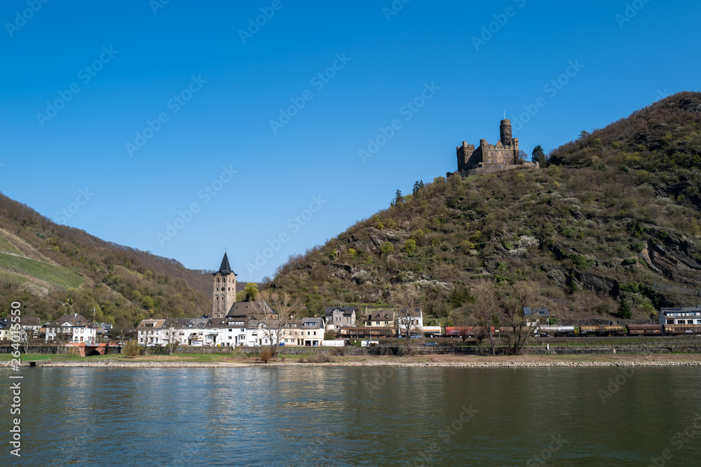 The city of Boppard at the German Rhine area