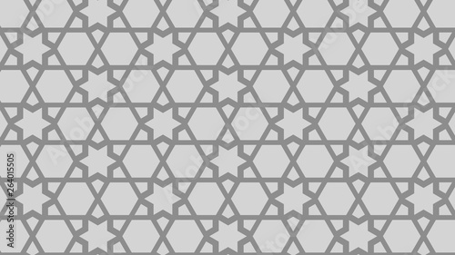 Grey Seamless Star Pattern Illustration