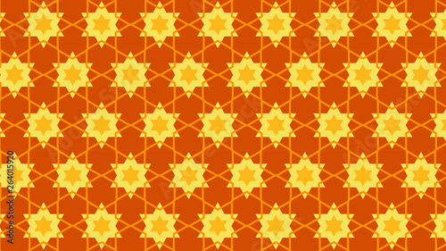 Orange Seamless Stars Background Pattern