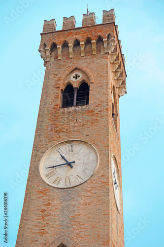 Bell tower San-Michele in Santarcangelo di Romagna, Rimini, Italy