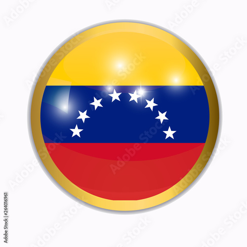 Free Download Banner with flag of Venezuela. Colorful illustration with flag for web design. Button with transparent background. - GFXLoad