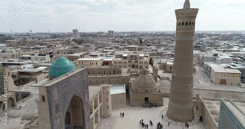 The wonderful inside of the Kalon mosque Bukhara, Uzbekistan. UNESCO world Heritage. photo