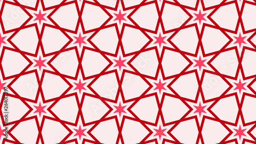 Pink Seamless Stars Pattern Illustration