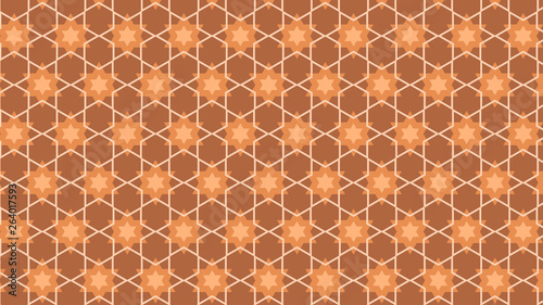 Orange Seamless Star Background Pattern