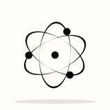 Atom Icon in trendy flat style isolated on grey background. Atom symbol for your web site design, logo, app, UI. Vector illustration, EPS10.