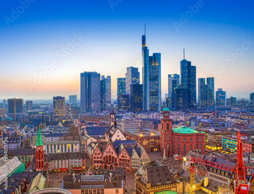 Frankfurt am Main city at night
