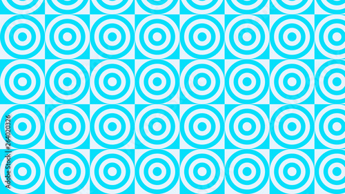 Baby Blue Concentric Circles Pattern
