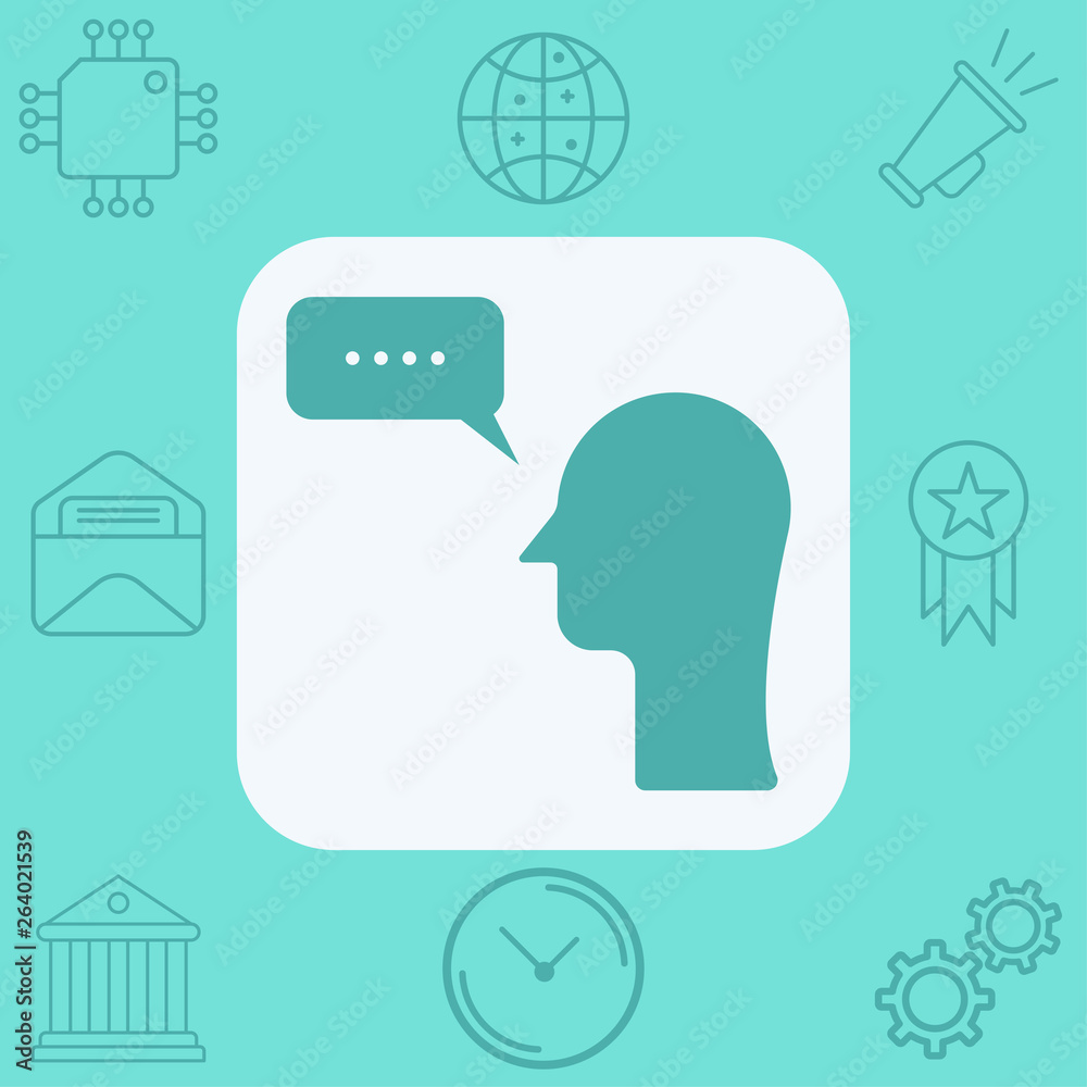 Man chat vector icon sign symbol Man chat vector icon sign symbol