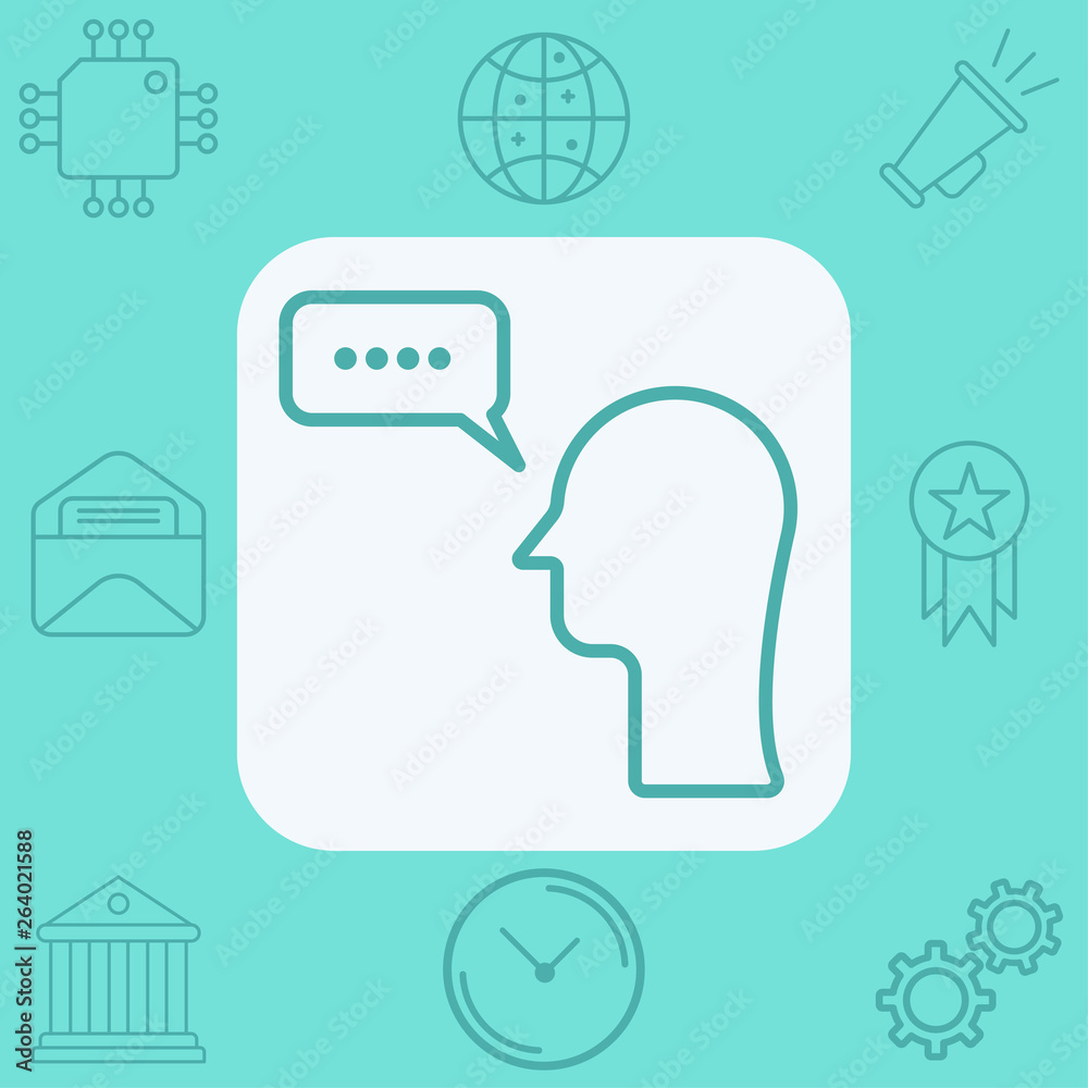 Man chat vector icon sign symbol Man chat vector icon sign symbol