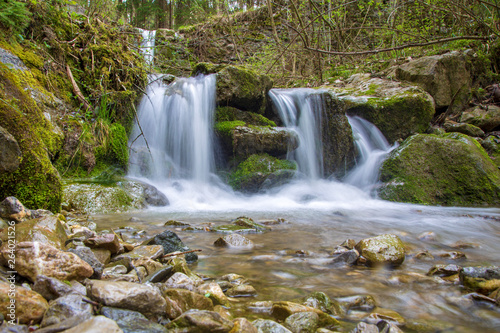 Fototapeta Naklejka Na Ścianę i Meble -  Wasserfall - Allgäu - Burgberg - Fluss - Quelle - Meditation