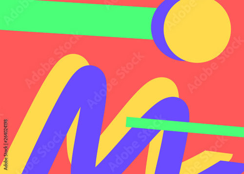 geometry red yellow blue colors abstract lines background