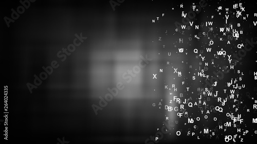 Abstract Cool Grey Alphabet Background