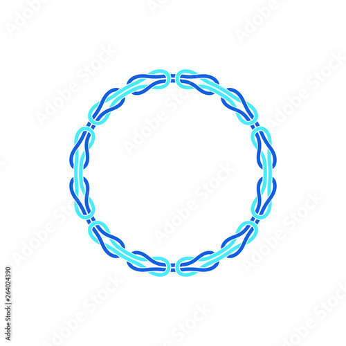 Unique Knot Infinity Border Logo Design Template for business health company decoration with modern high end look