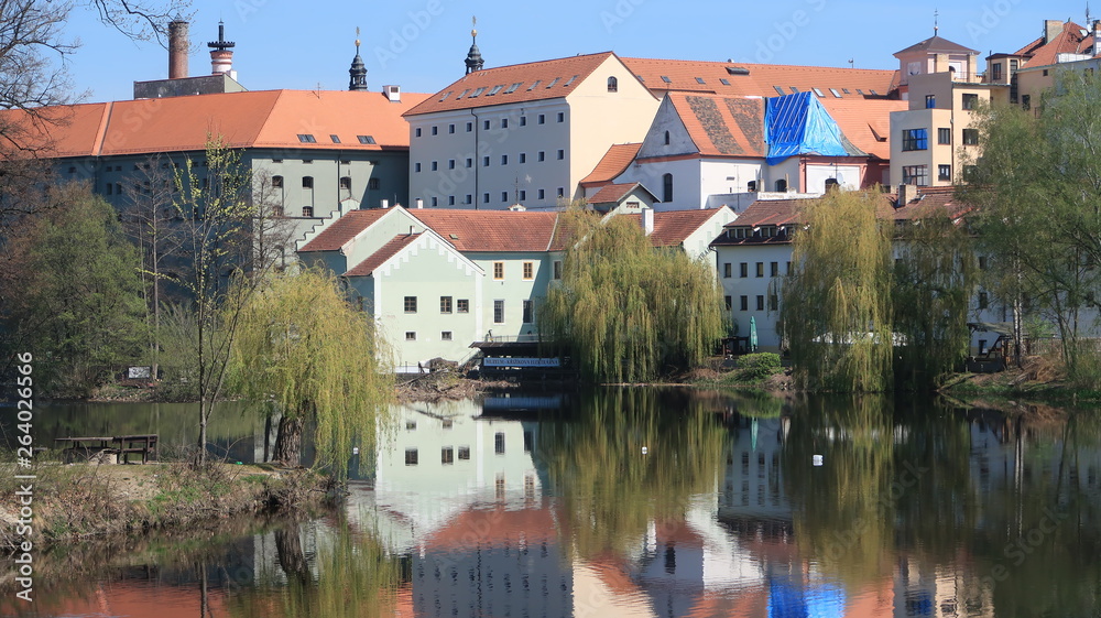 View on old town Pisek from the bridge