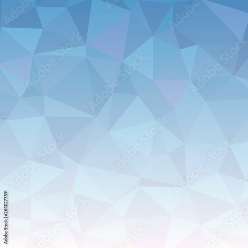 Light blue modern low poly style background with triangle pattern, vector illustration template