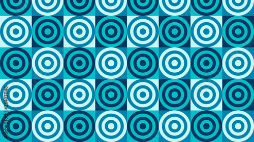 Blue Concentric Circles Background Pattern Vector Graphic
