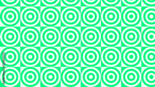 Spring Green Concentric Circles Background Pattern