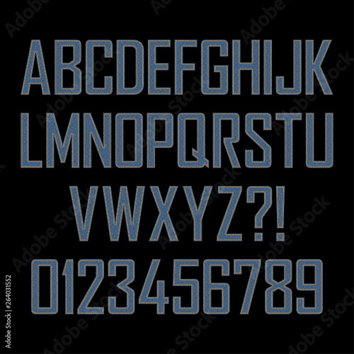 Denim letters